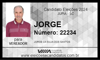 Candidato JORGE 2024 - JUPIÁ - Eleições