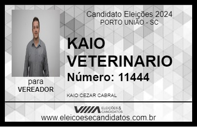 Candidato KAIO VETERINARIO 2024 - PORTO UNIÃO - Eleições