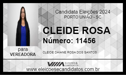 Candidato CLEIDE ROSA 2024 - PORTO UNIÃO - Eleições