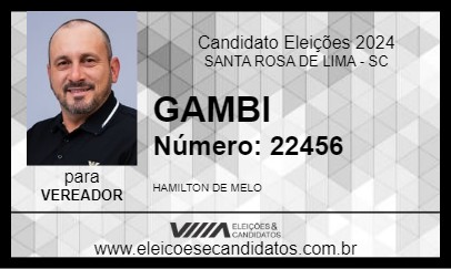 Candidato GAMBI 2024 - SANTA ROSA DE LIMA - Eleições