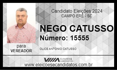 Candidato NEGO CATUSSO 2024 - CAMPO ERÊ - Eleições