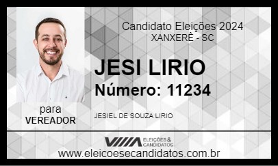 Candidato JESI LIRIO 2024 - XANXERÊ - Eleições