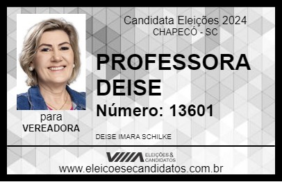 Candidato PROFESSORA DEISE 2024 - CHAPECÓ - Eleições