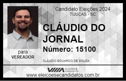 Candidato CLÁUDIO DO JORNAL 2024 - TIJUCAS - Eleições