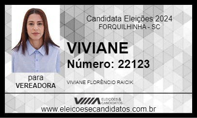 Candidato VIVIANE 2024 - FORQUILHINHA - Eleições