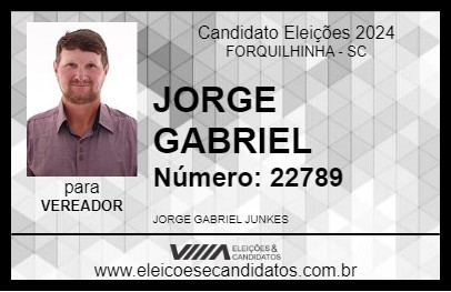 Candidato JORGE GABRIEL 2024 - FORQUILHINHA - Eleições