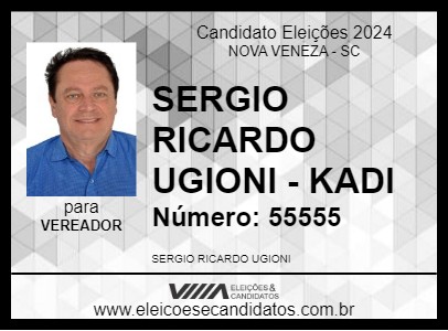 Candidato SERGIO RICARDO UGIONI - KADI 2024 - NOVA VENEZA - Eleições