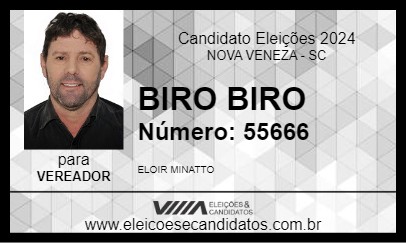 Candidato BIRO BIRO 2024 - NOVA VENEZA - Eleições