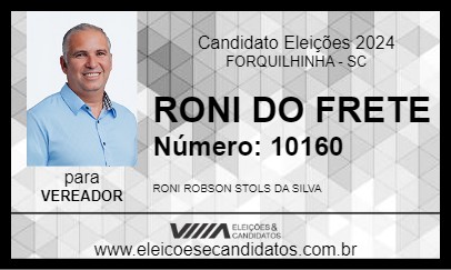 Candidato RONI DO FRETE 2024 - FORQUILHINHA - Eleições