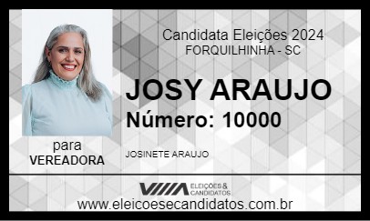 Candidato JOSY ARAUJO 2024 - FORQUILHINHA - Eleições