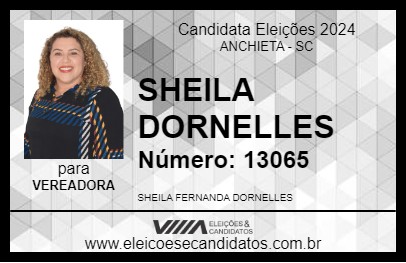 Candidato SHEILA DORNELLES 2024 - ANCHIETA - Eleições