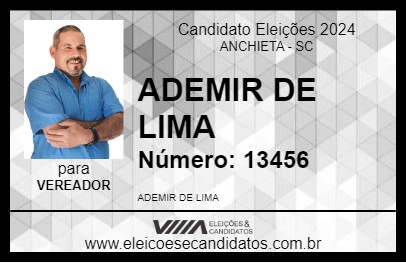 Candidato ADEMIR DE LIMA 2024 - ANCHIETA - Eleições