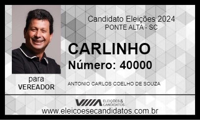 Candidato CARLINHO 2024 - PONTE ALTA - Eleições