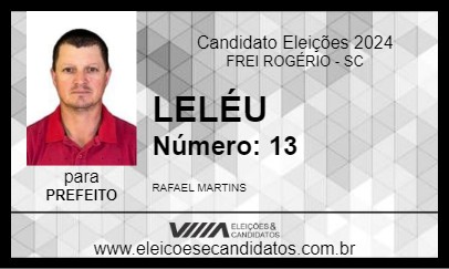 Candidato LELÉU 2024 - FREI ROGÉRIO - Eleições