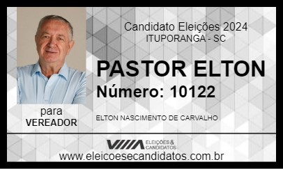 Candidato PASTOR ELTON 2024 - ITUPORANGA - Eleições