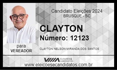 Candidato CLAYTON 2024 - BRUSQUE - Eleições