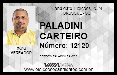 Candidato PALADINI CARTEIRO 2024 - BRUSQUE - Eleições