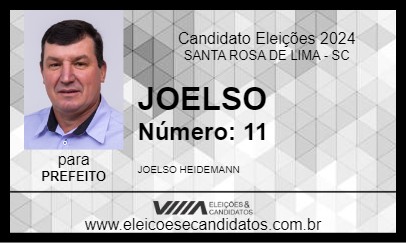 Candidato JOELSO 2024 - SANTA ROSA DE LIMA - Eleições