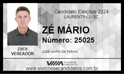 Candidato ZÉ MÁRIO 2024 - LAURENTINO - Eleições