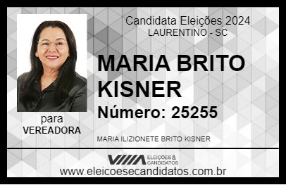 Candidato MARIA BRITO KISNER 2024 - LAURENTINO - Eleições