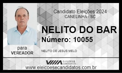 Candidato NELITO DO BAR 2024 - CANELINHA - Eleições