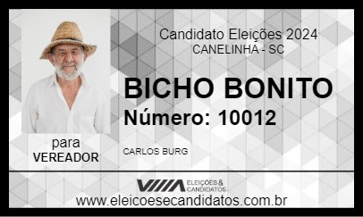 Candidato BICHO BONITO 2024 - CANELINHA - Eleições