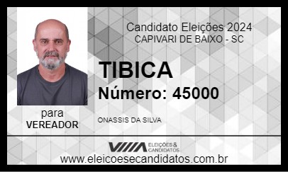 Candidato TIBICA 2024 - CAPIVARI DE BAIXO - Eleições