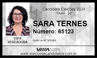 Candidato SARA TERNES 2024 - ITAJAÍ - Eleições