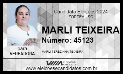 Candidato MARLI TEIXEIRA 2024 - ZORTÉA - Eleições