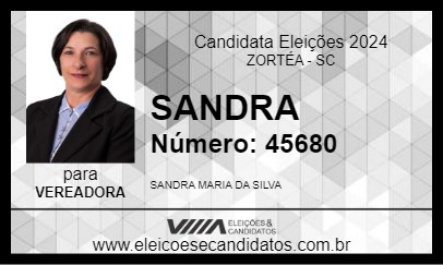 Candidato SANDRA 2024 - ZORTÉA - Eleições