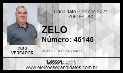 Candidato ZELO 2024 - ZORTÉA - Eleições