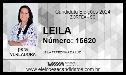 Candidato LEILA 2024 - ZORTÉA - Eleições