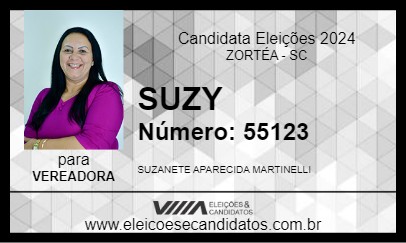 Candidato SUZY 2024 - ZORTÉA - Eleições