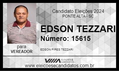 Candidato EDSON TEZZARI 2024 - PONTE ALTA - Eleições