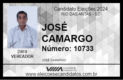 Candidato JOSÉ CAMARGO 2024 - RIO DAS ANTAS - Eleições