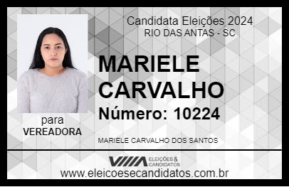 Candidato MARIELE CARVALHO 2024 - RIO DAS ANTAS - Eleições