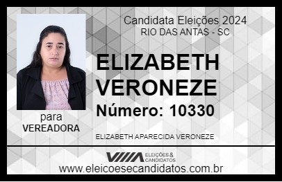 Candidato ELIZABETH VERONEZE 2024 - RIO DAS ANTAS - Eleições