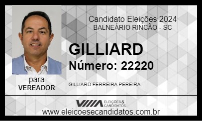 Candidato GILLIARD 2024 - BALNEÁRIO RINCÃO - Eleições