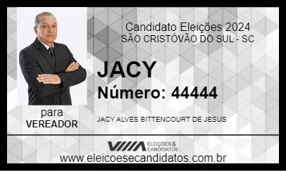 Candidato SISSO 2024 - SÃO CRISTÓVÃO DO SUL - Eleições