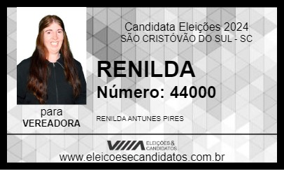 Candidato RENILDA 2024 - SÃO CRISTÓVÃO DO SUL - Eleições