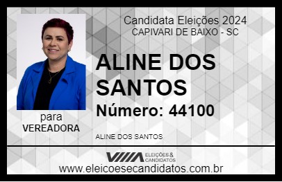 Candidato ALINE MANICURE 2024 - CAPIVARI DE BAIXO - Eleições