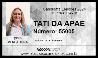 Candidato TATI DA APAE 2024 - ITUPORANGA - Eleições