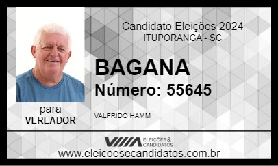 Candidato BAGANA 2024 - ITUPORANGA - Eleições