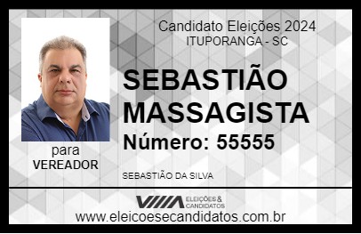 Candidato SEBASTIÃO MASSAGISTA 2024 - ITUPORANGA - Eleições