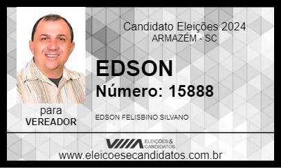 Candidato EDSON 2024 - ARMAZÉM - Eleições