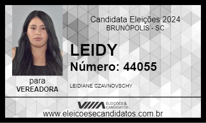 Candidato LEIDY 2024 - BRUNÓPOLIS - Eleições