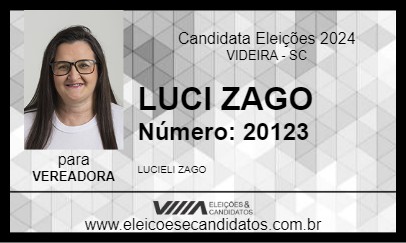 Candidato LUCI ZAGO 2024 - VIDEIRA - Eleições