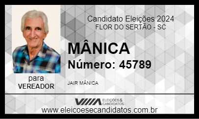 Candidato MÂNICA 2024 - FLOR DO SERTÃO - Eleições