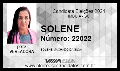 Candidato SOLENE 2024 - IMBUIA - Eleições