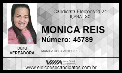 Candidato MONICA REIS 2024 - IÇARA - Eleições